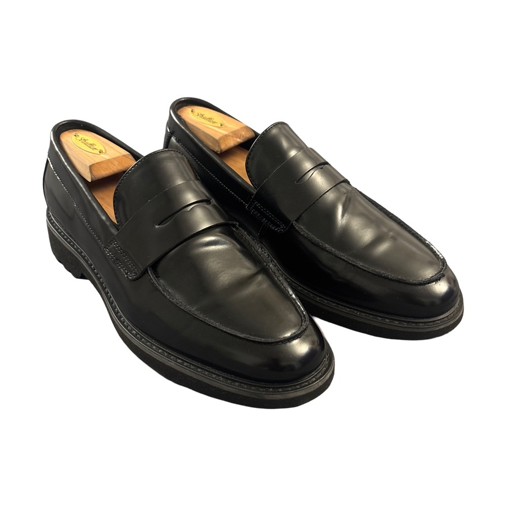 INC International Concepts Black Chunky Sole Slip-On Loafers